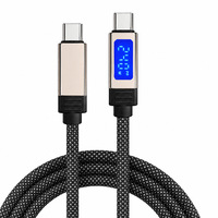 Câble de charge USB4 multifonction de haute qualité avec affichage numérique LED, PD240W, 40 Gbps, 8k60hz, compatible Thunderbolt 3/4, type C