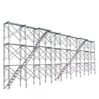 Andamio de Acero Galvanizado con Altura Ajustable, Tipo Puerta, con Soporte Lateral Extensible para Construcción Industrial