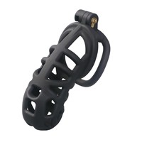 Delove Black 4 Ukuran Cock Ring Sleeve Lock Penis Cage Bondage Sex Toy Chastity Cages Resin Male Chastity Cock Cage Tahan Air untuk