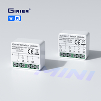 Module d'interrupteur WiFi intelligent universel GIRIER Tuya DIY avec relais de contrôle physique bidirectionnel AC100-240V 1/2 Gang
