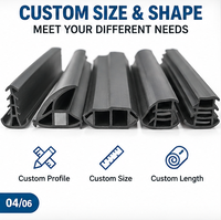 Bande d'étanchéité en caoutchouc EPDM de type T pour panneaux solaires, joint extrudé résistant aux intempéries, joint photovoltaïque sur mesure, noir