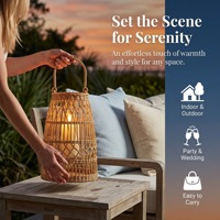 Lampe suspendue décorative style osier pour maison d'hôtes et salon de thé, lampe à bougie en cire, créativité de style rustique