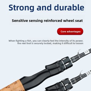 Ensemble de canne à pêche spinning en carbone <span class=keywords><strong>Ma</strong></span> <span class=keywords><strong>Kou</strong></span> Butterfly Road Ya avec moulinet et double poignée, action souple pour la pêche en lac - Product Image 3
