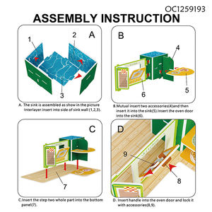 Rompecabezas Educativos <span class=keywords><strong>de</strong></span> Cartón en 3D, <span class=keywords><strong>Casa</strong></span> <span class=keywords><strong>de</strong></span> Muñecas en Miniatura, Juego <span class=keywords><strong>de</strong></span> Cocina para Niñas, Kit con Utensilios <span class=keywords><strong>de</strong></span> Cocina - Product Image 5