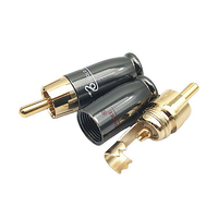 Connecteur RCA mâle/femelle en cuivre de haute qualité, câble doré pour l'audio/vidéo automobile