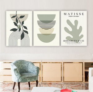 Pósteres de Arte Mural de Plantas Verdes Abstractas Estilo Boho <span class=keywords><strong>Matisse</strong></span>, Impresión en Lienzo para Decoración de Interiores de Sala de Estar - Product Image 3