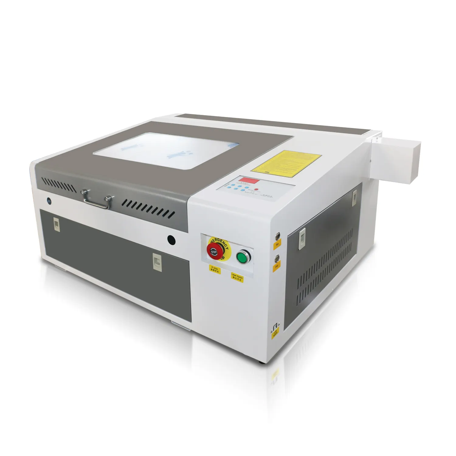 Mini gravador e máquina de corte a laser co2, máquina de feltro do pano do mdf, 40w 50w 60w 4030 4040