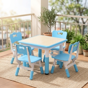 Mesa Cuadrada para Jardín de Infancia Resistente al Grafiti; Escritorio de Manualidades Resistente al Fuego para Preescolar; <span class=keywords><strong>Centro</strong></span> de Aprendizaje Creativo para Educación Temprana - Product Image 1