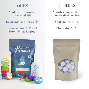 Bombes de bain et diffuseurs de vapeur pour douche, parfumés, naturels, luxueux, faits main, avec logo personnalisé et marque privée, pour un soulagement apaisant. - Product Image 2