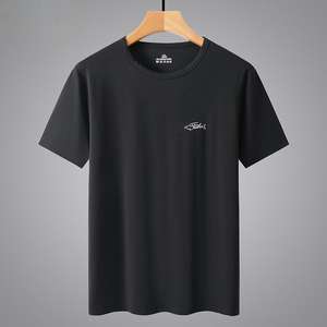 Camiseta deportiva informal de verano para hombre, camiseta tejida de manga corta transpirable con diseño de piña de secado rápido, cuello redondo, estilo fino - Product Image 2