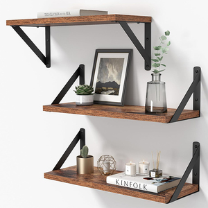 El estante flotante de pared de tres piezas hecho de madera es adecuado para el almacenamiento <span class=keywords><strong>en</strong></span> paredes <span class=keywords><strong>en</strong></span> baños, dormitorios y cocinas. - Product Image 1