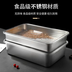 304 Stainless Steel Rectangular Tray With Pc Lid For Hotel Food Serving - Product Image 5
