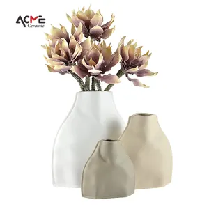 北欧创意现代几何造型花卉陶瓷花瓶家居装饰工艺品婚庆装饰花瓶