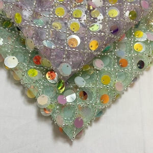 Affninty sang trọng đính cườm Sequin Kim Cương lưới thêu vải tuyn vải - Product Image 3