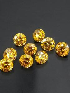 2 ~ 7mm合成mcdイエローノーカットラボ成長ダイヤモンドcvdhphtダイヤモンドジュエリー用 - Product Image 5