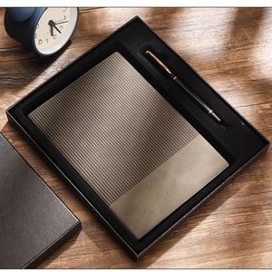 Nhà máy tùy chỉnh thực hiện A5 chương trình nghị sự và máy tính xách tay Tạp Chí 100 sheets Loose-Leaf ràng buộc chủ đề may trong hộp quà Tặng thiết lập với hộp - Product Image 4