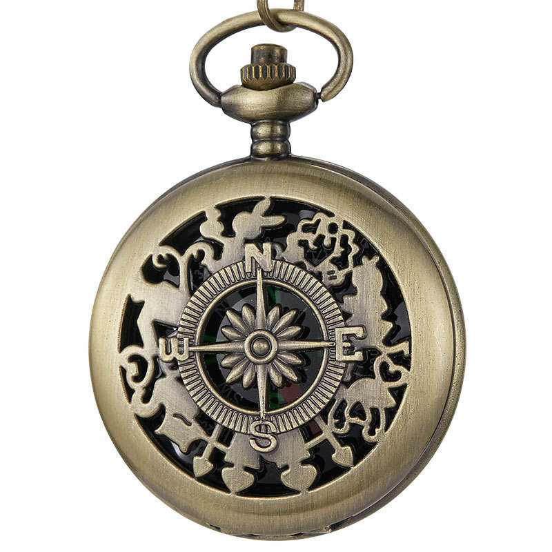 Bussola Portachiavi Vintage - Per Escursionismo, Campeggio, Alta Precisione, Con Moschettone - Foto 5