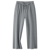 Prêt à expédier Pantalon de jogging pour homme à cordon de serrage, coupe ample, coupe droite mi-haute, décontracté, 100% Coton, Faible MOQ, Vente en gros