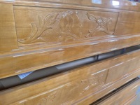 Ataúd de madera maciza de estilo europeo de calidad superior al por mayor, ataúdes de cremación funeraria para adultos, suministro de gama alta