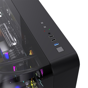 Nhà Máy Lovingocool Tùy Chỉnh Máy Tính Chơi Game Trường Hợp Giữa Tháp Trường Hợp Màu Đen Micro Atx Para <span class=keywords><strong>PC</strong></span> Với Nhiệt Độ Màn Hình Hiển Thị - Product Image 5