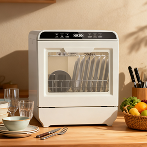 Lave-vaisselle compact intelligent entièrement automatique et portable pour camping-car, appartement, maison et restaurant, contrôlé par application NHD01012 - Product Image 1