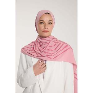 ผ้าคลุมไหล่เพียวโทน - ลายวี - สีชมพู - สีชมพูอมแดง - ลายวี - สีชมพู - สีชมพูอมแดง - Product Image 3