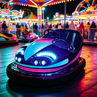Manège de type bumper car classique à grille de sol haute capacité, longue durée de vie pour les centres de jeux commerciaux et les parcs à thème