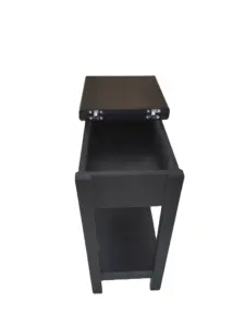 Flip Top End Table With Hidden Storage Compartment Night Stand Bedside Table