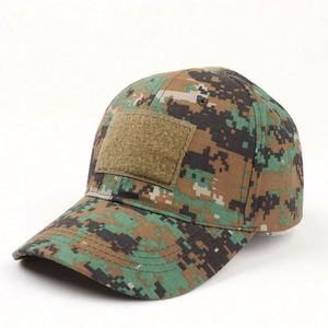 Casquettes de baseball tactiques de chasse et de pêche en camouflage pour l'extérieur, avec broderie appliquée et patchs magiques personnalisés, vente en gros - Product Image 6
