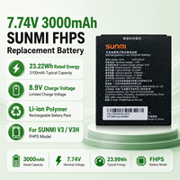 بطارية بديلة FHPS POS لجهاز SUNMI V3 V3H T5F1A المحمول لجمع البيانات، بطارية ليثيوم أيون قابلة لإعادة الشحن