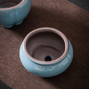 Maceta de Cerámica Creativa de Arcilla Morada, Maceta Minimalista Transpirable para Plantas Verdes de Escritorio, Múltiples Estilos Disponibles - Product Image 5