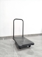 Carretilla de Plataforma Plana de Plástico con Ruedas de PU Silenciosas, Plegable, para Manejo de Materiales en Almacenes