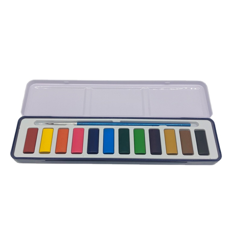 18.12.24/48 Aquarell farbe Kuchen halbe Pfanne Aquarell fester Kuchen 12 Aquarell farbe Set