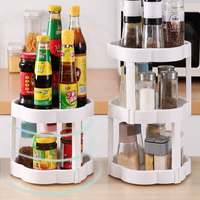 Plateau de Rangement Rotatif Multifonctionnel pour Épices de Cuisine, Huile, Sel, Sauce, Vinaigre – Idéal pour Coin de Cuisine ou Plan de Travail – Vente en Gros