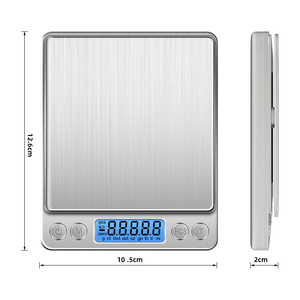 스마트 요리 주방 저울 3kg 0.1g 디지털 스테인레스 스틸 ABS 블루투스 식품 계량 영양 계산기 <span class=keywords><strong>LCD</strong></span> 저울 - Product Image 3