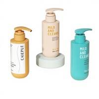 Bouteille pompe en PET givré personnalisée avec logo, 200 ml, 300 ml, 500 ml, pour emballage de savon liquide et de shampoing, vente en gros
