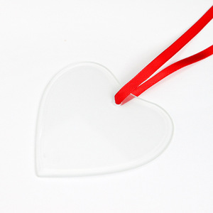 Ornamento Natalizio Moderno per Trasferimento Termico, Ciondolo in Vetro Rotondo da 3 Pollici con Cordino Rosso, Decorazione Natalizia, Supporto Vuoto per Logo o Immagine Fai-da-Te - Product Image 3