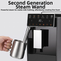 Machine à café expresso professionnelle entièrement automatique 19 bars, du grain à la tasse, électrique, écran tactile, pour la maison et le bureau