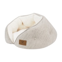 Peluche peppa bouddha lapin de luxe de haute qualité, outils en faux lin sergé ovale pour chien et chat, vente en gros avec oreiller réversible