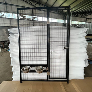 Cheap Heavy Duty Big Metal <strong>Dog</strong> Crate Large Wire Mesh Pet <strong>Dog</strong> Cages <strong>Kennel</strong> with Roof Bowl for Large Middle <strong>Dogs</strong> - Product Image 4