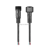 Connecteur de câble électrique M15 étanche IP65 2/3 fils femelle/mâle 6A 300V en cuivre PVC/Nylon pour système solaire électrique