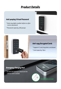 Fitnessstudio Smart Security digitales schlüsselloses elektronisches Akku-Schloss Nähe RFID-Karte Passwort <span class=keywords><strong>PIN</strong></span>-<span class=keywords><strong>Code</strong></span> Schließfach Schloss für Schrank - Product Image 2