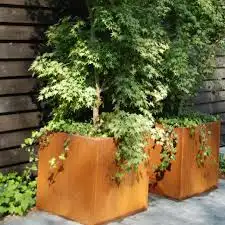 Cheap Price Decorative Metal Planters / Tall Square Planters / Large Outdoor Planter