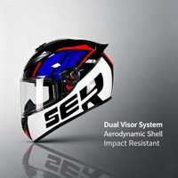 Casque de moto intégral 008-130 pour hommes et femmes, toutes saisons, casque de course de sécurité, accessoires modifiés, neuf