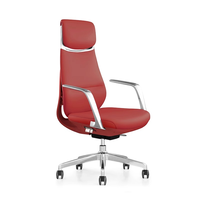 Chaise de bureau moderne en cuir PU, réglable en hauteur, inclinable et pivotante, confortable pour une assise professionnelle.