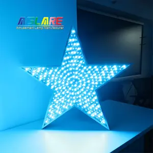 IP65 Outdoor Waterproof 295Pcs Led Panel Light Stainless Steel Star Shape Decorative String Lights