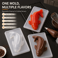 Gâteau commercial cuisson gros poisson forme pâtisserie outil plastique PP moule qui n'est pas déformable et collant