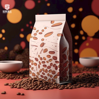 Sacs à café de 1 lb personnalisés imprimés mat recyclables à fond carré avec fermeture éclair et soufflet, emballages PET+VMPET+PE de 1 kg et 1 lb