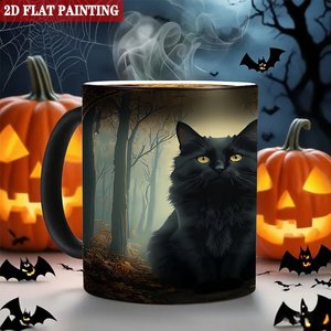 Taza Mágica Personalizada de 11 oz, Cerámica Negra Esmerilada, Sensible al Calor, Cambia de Color - Product Image 6