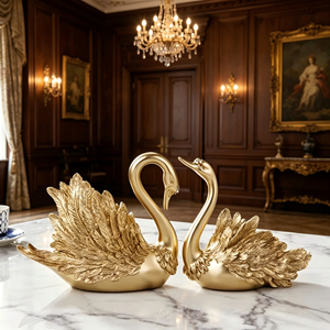 <span class=keywords><strong>D</strong></span>écorations créatives en résine en forme de cygne, style européen et américain, élégantes, pour porte-bouteilles, meubles de maison et meubles TV, cadeau - Product Image 3